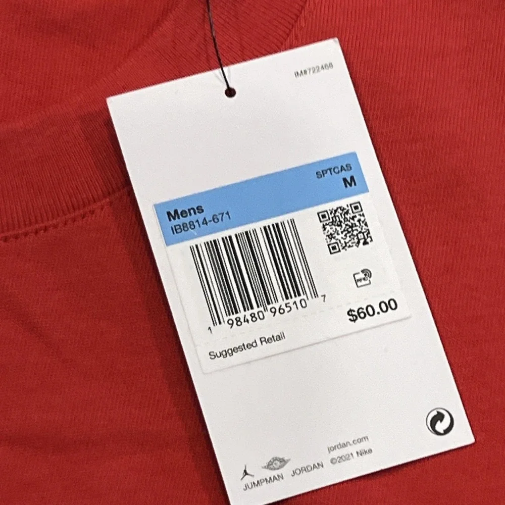 Nike Air Jordan 1985 Statement Motorsport Red Men's M  T-shirt IB8814-671 NWT